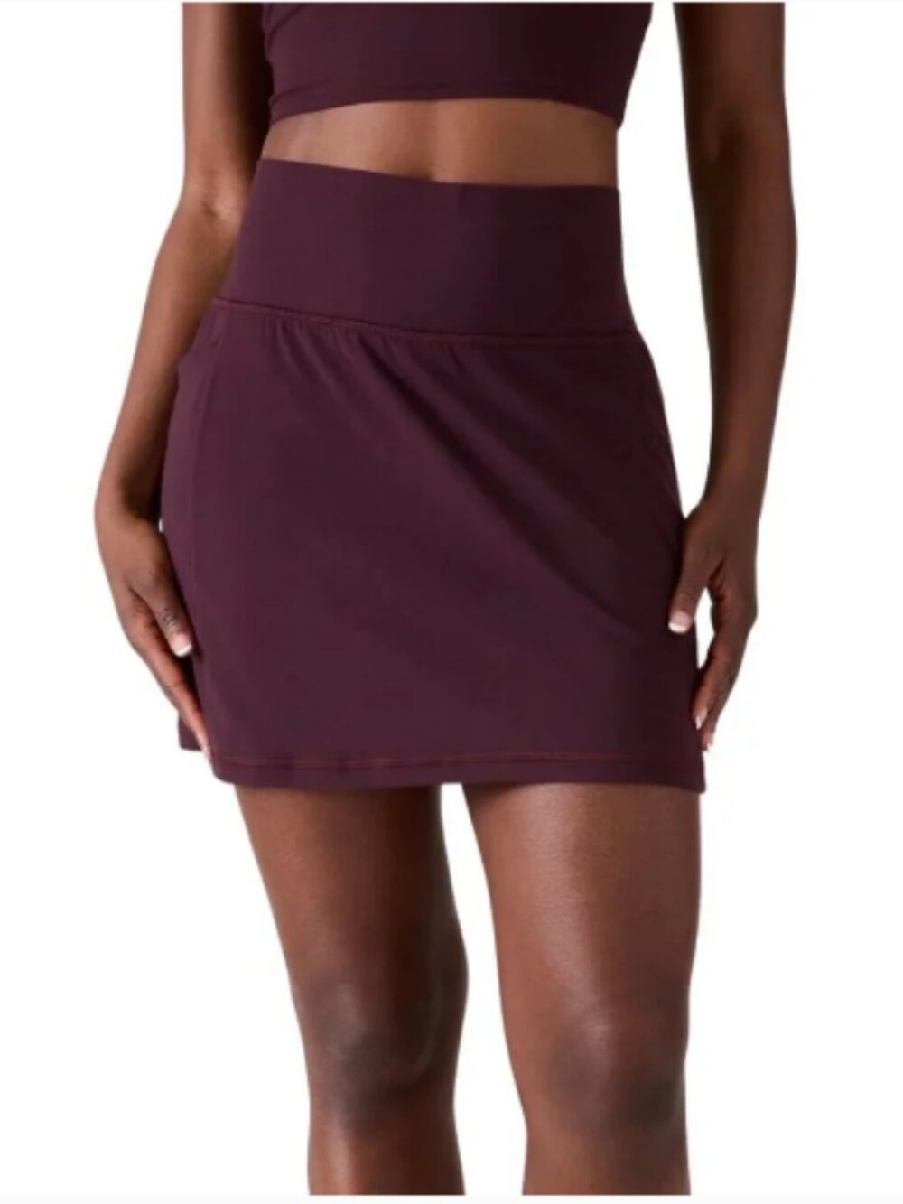 Athleta Salutation Stash 16.5" Skort; Size 1X; Spiced Cabernet